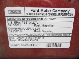2018 Ford Escape Burgundy 2.0L Turbo AT 4WD #F22093